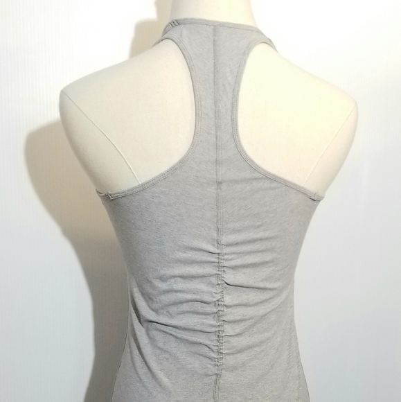 Lululemon Gray Ruched Back Workout Active Yoga Tank Top, see measurements - Picture 4 of 7